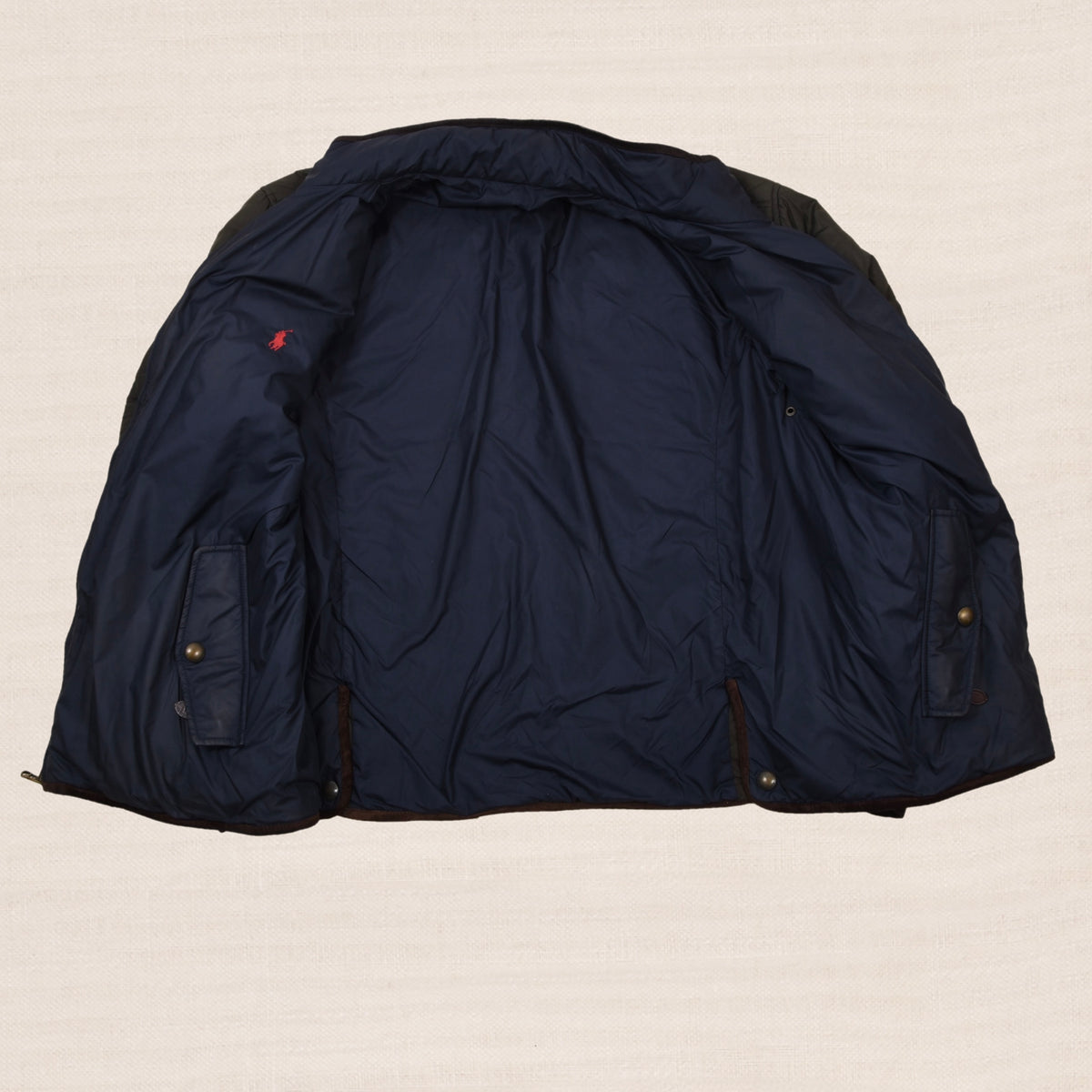 Vintage Polo Ralph Lauren Wendbare Steppjacke Gr. L - Grün/Marineblau