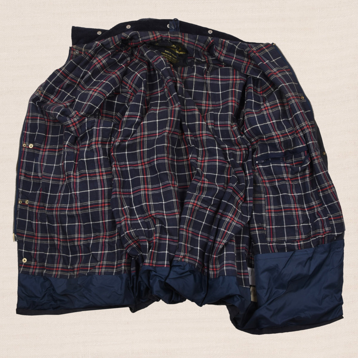 Hamilton Exclusive Waxed Jacket Size XXL Chest 79.5cm Made in England - Navy Blue