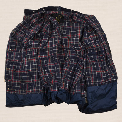 Hamilton Exclusive Waxed Jacket Size XXL Chest 79.5cm Made in England - Navy Blue