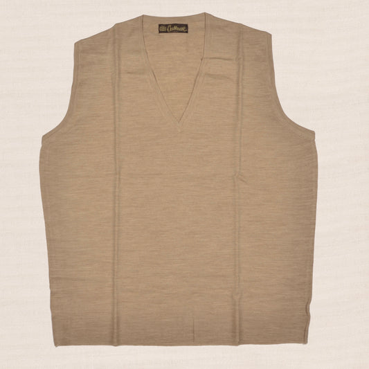 Coxmoore of England Sweater Vest Size XL  - Natural Tan