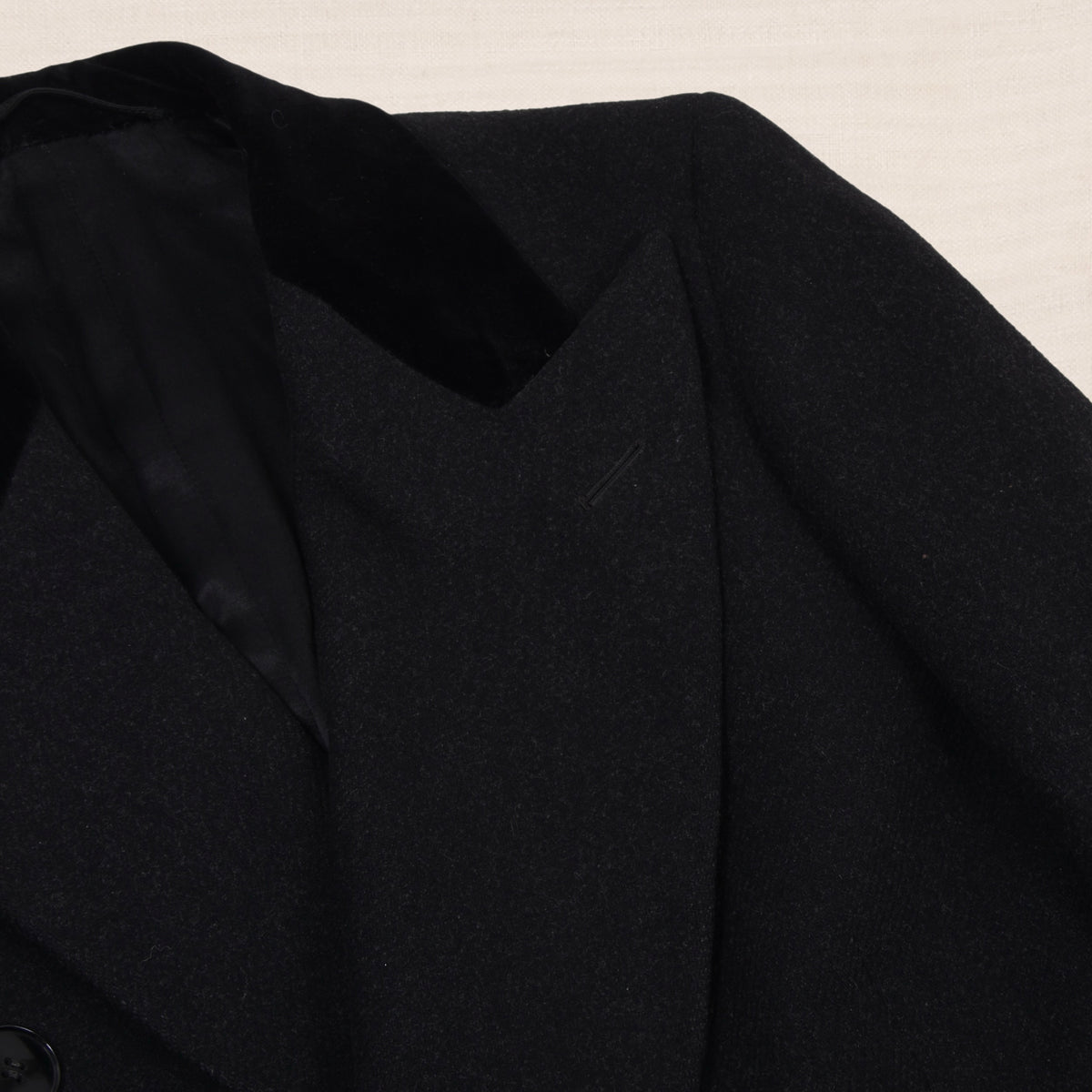1930s-1950s Bespoke Double-Breasted Chesterfield Overcoat Chest 51.5cm