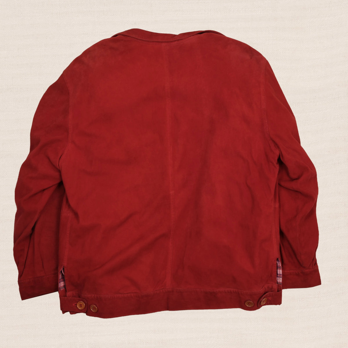 Vintage Schiatti & Co. Suede Blouson/Jacket Made in Italy  - Fire Engine Red