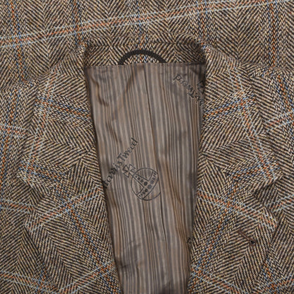 Barutti Harris Tweed Sakko Gr. 28/S46 ca. 62,5cm - Hellbraun Windowpane