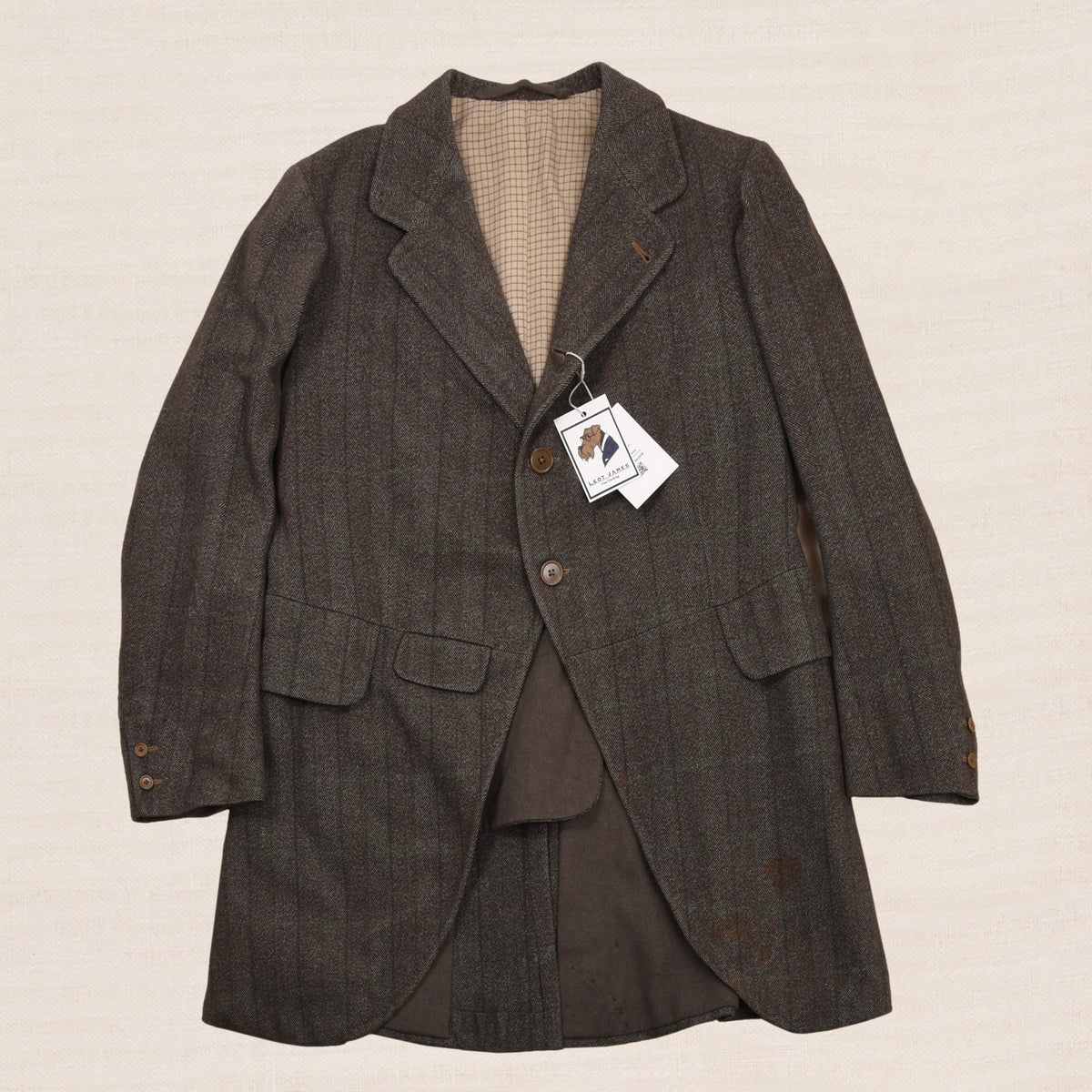 E. Tautz & Sons London 1905 Antike Tweed-Sport-/Reitjacke für Carl Reininghaus