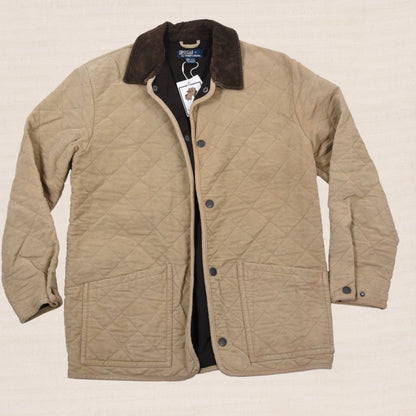 Polo Ralph Lauren Moleskin Steppjacke Gr. S - Beige