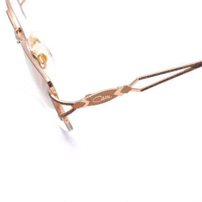 Cazal Vintage Halbrandbrille aus Metall – Gold