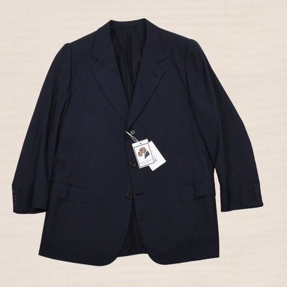 Brioni Super 150s Wolle Maßanfertigung Sakko Made in Italy - Marineblau