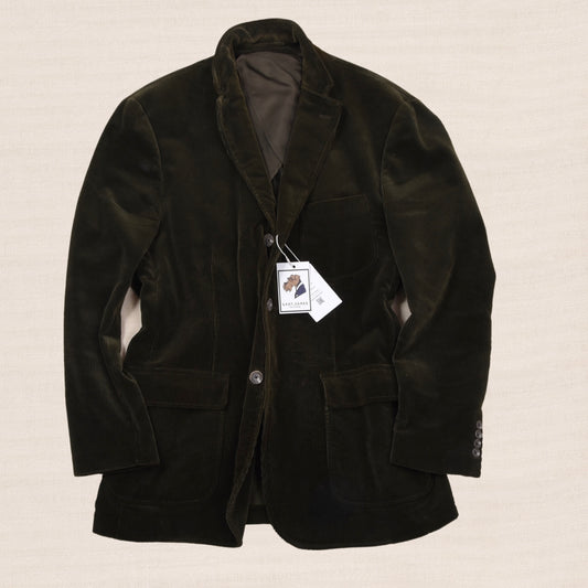 Vintage Polo Ralph Lauren Kord Sakko/Jacke Gr. XL - Olivengrün-Braun