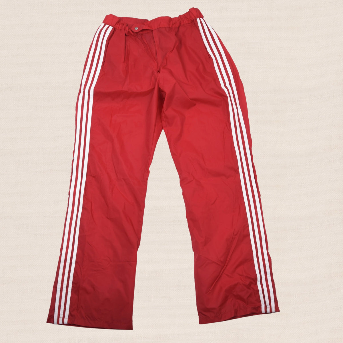 Vintage 1980er Adidas Nylon Regenhose Gr. 54 - Rot