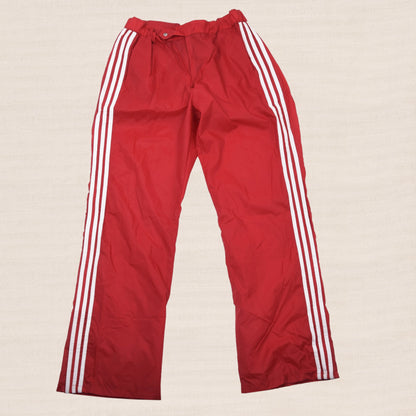Vintage 1980er Adidas Nylon Regenhose Gr. 54 - Rot