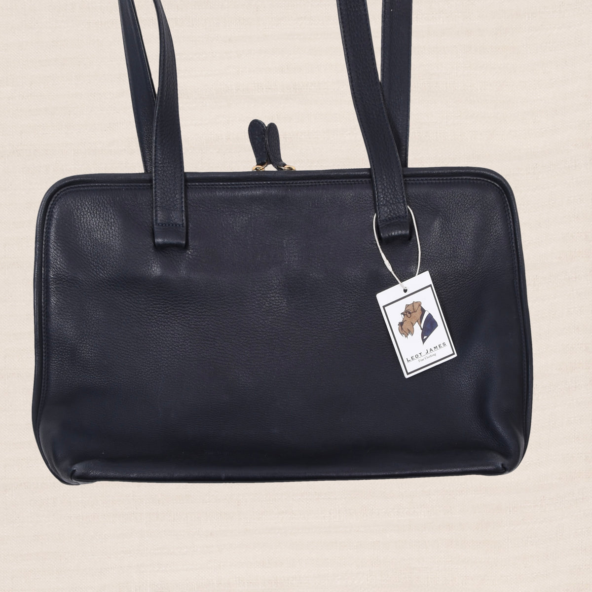 Coccinelle Vintage Ledertasche Made in Italy 48cm – Marineblau