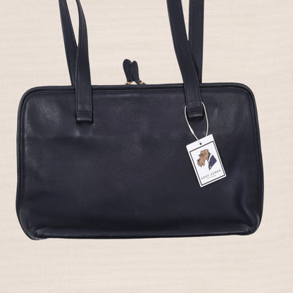 Coccinelle Vintage Ledertasche Made in Italy 48cm – Marineblau