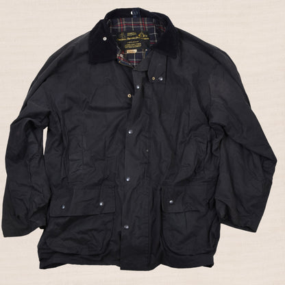 Hamilton Exclusive Waxed Jacket Size XXL Chest 79.5cm Made in England - Navy Blue