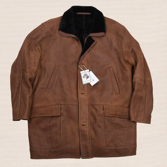 Vintage Bugatti Lammfell Mantel/Jacke Gr. 56 - Braun