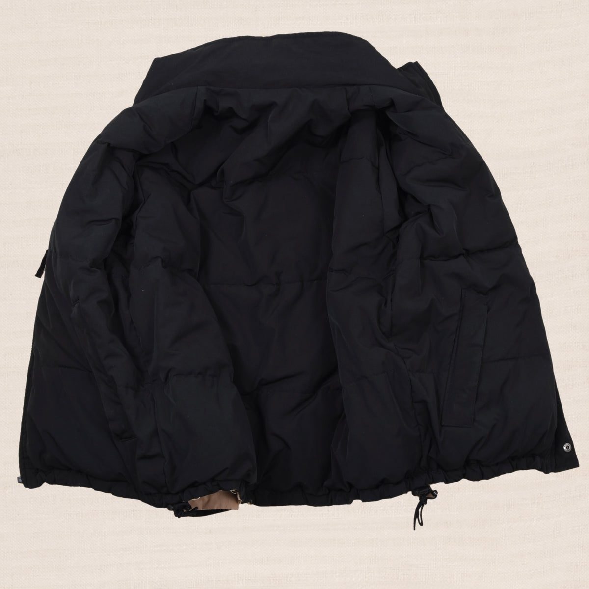 Vintage Polo Ralph Lauren Reversible Daunen Pufferjacke Gr. M - Beige/Schwarz
