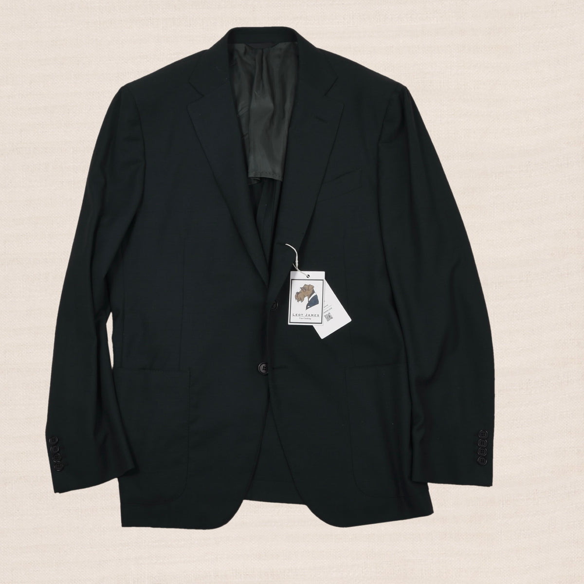 Scuderi Wolle Sakko Gr. 52 Feat. Loro Piana Super 120s Made in Italy - Grün