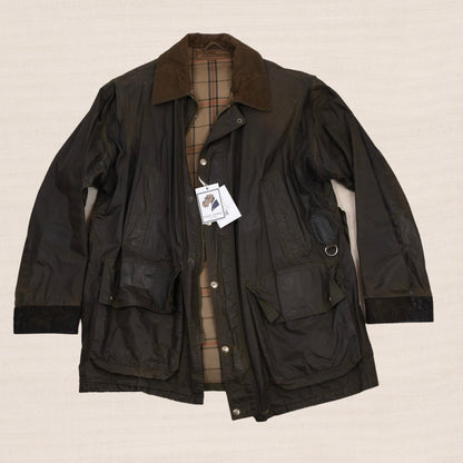 Vintage L'esquimau International Waxedjacke Made in France Gr. 52 - Grün