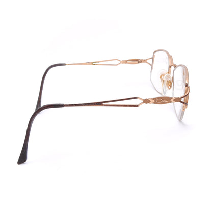 Cazal Vintage Halbrandbrille aus Metall – Gold