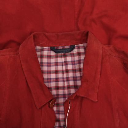 Vintage Schiatti & Co. Suede Blouson/Jacket Made in Italy  - Fire Engine Red