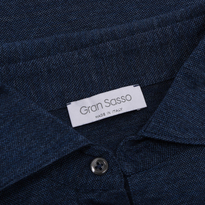 Gran Sasso Poloshirt Größe 52 ca. 55,5cm - Blau