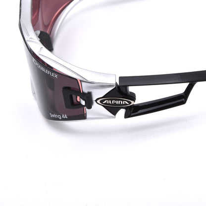 Alpina New Swing E 8720 Shield Radsport-Sonnenbrille – Silber