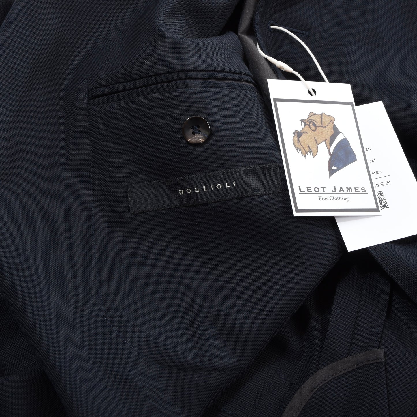 Boglioli Wool Jacket Size 48 Chest ca. 52cm - Navy Blue