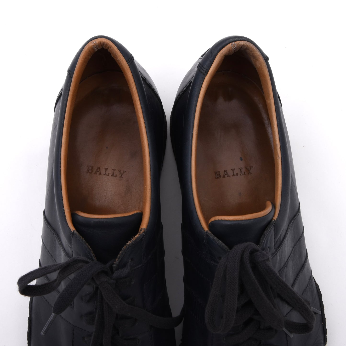 Bally Free M Leder-Sneaker Größe 8 1/2E – Navyblau