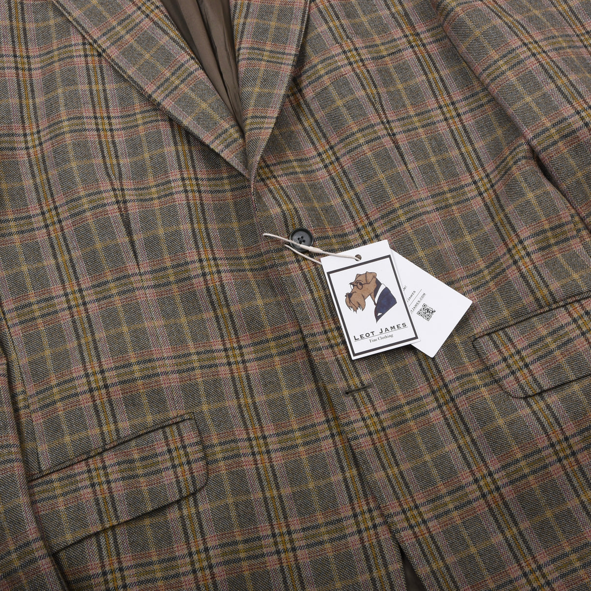 Bespoke Dormeuil Scottie Wool Jacket Size ca. 54/54L