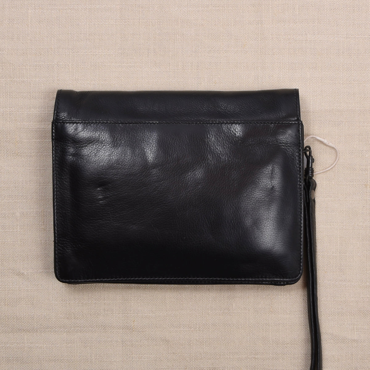 NOS Butterweich Leder Reiseetui/Pouch ca. 21cm - Schwarz