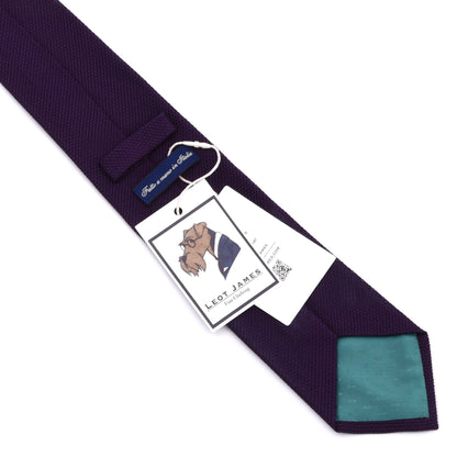 Classic Genadine Fina Silk Tie Made in Italy - Purple