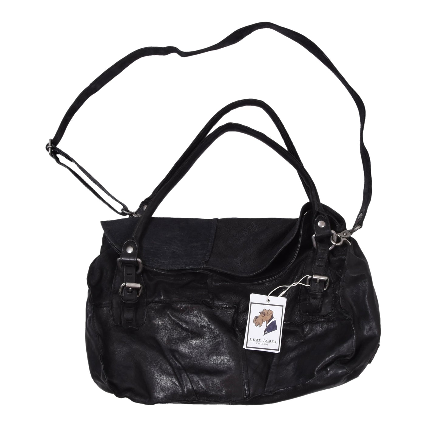 AS 98 Ledertasche ca. 40cm - Schwarz