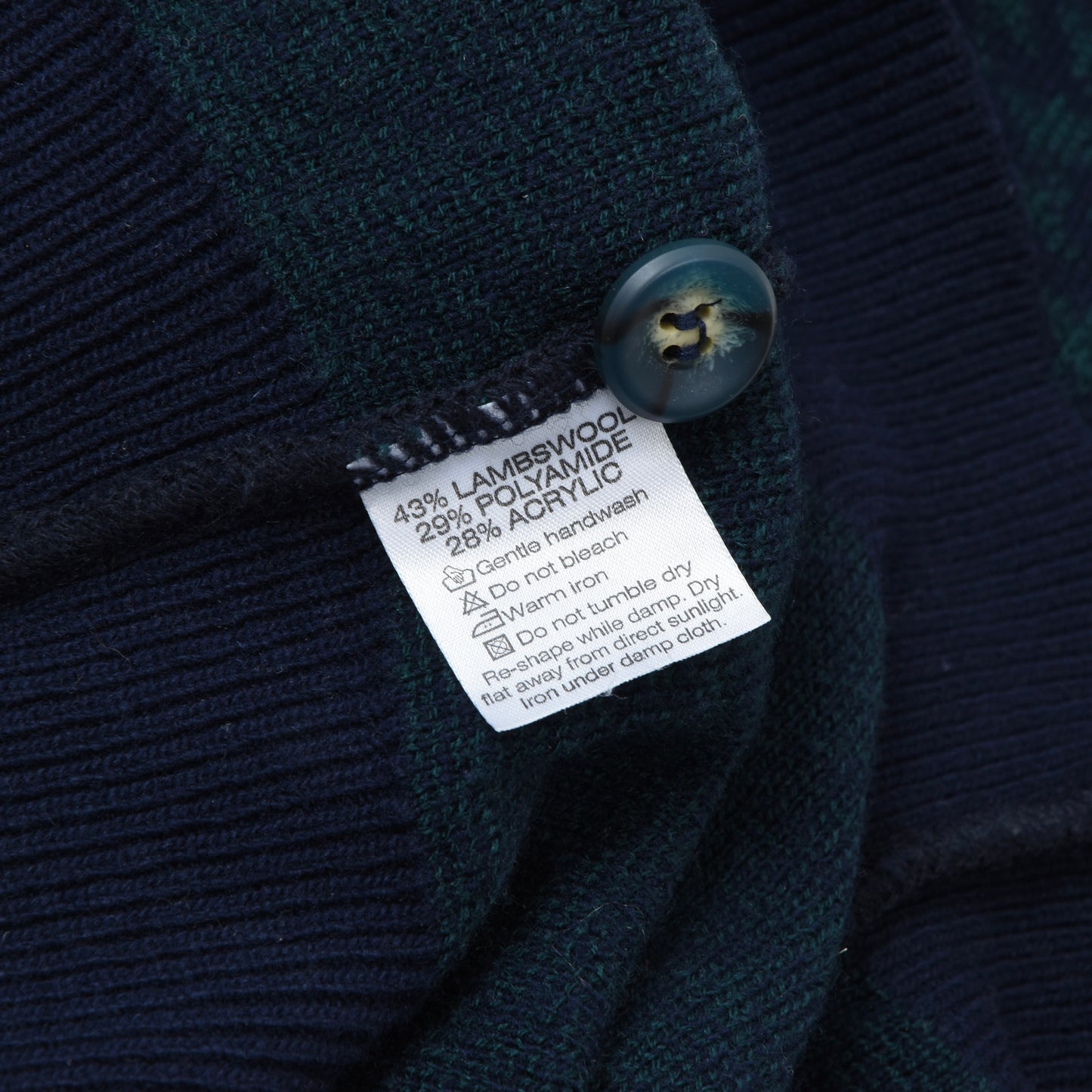 Pringle Wool-Blend Sweater Vest Size XL Chest ca. 59cm - Blue & Green