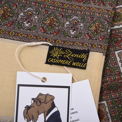 Zenith Classic Wool Challis Dress Scarf ca. 115cm - Red/Green