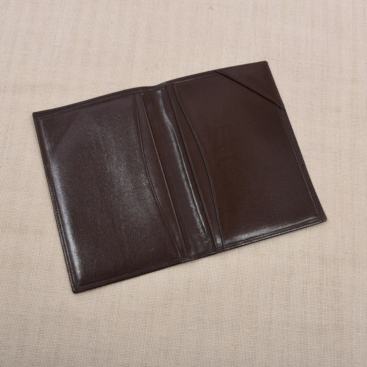 NOS Luxus Butterweich Leder Reisebrieftasche - Braun