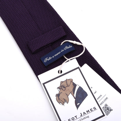 Classic Genadine Fina Silk Tie Made in Italy - Purple