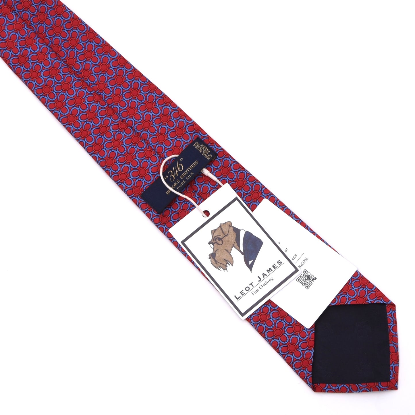 Brooks Brothers 346 Silk Tie Made in USA - Blue/Red Floral