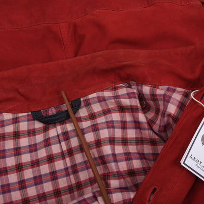 Vintage Schiatti & Co. Suede Blouson/Jacket Made in Italy  - Fire Engine Red