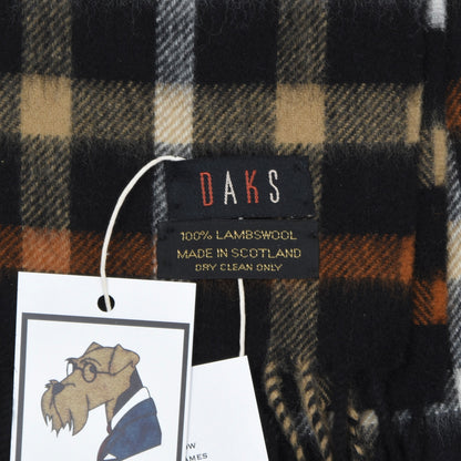 DAKS London Vintage 100% Wool Scarf ca. 180cm - House Check