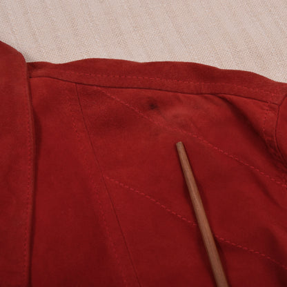 Vintage Schiatti & Co. Suede Blouson/Jacket Made in Italy  - Fire Engine Red