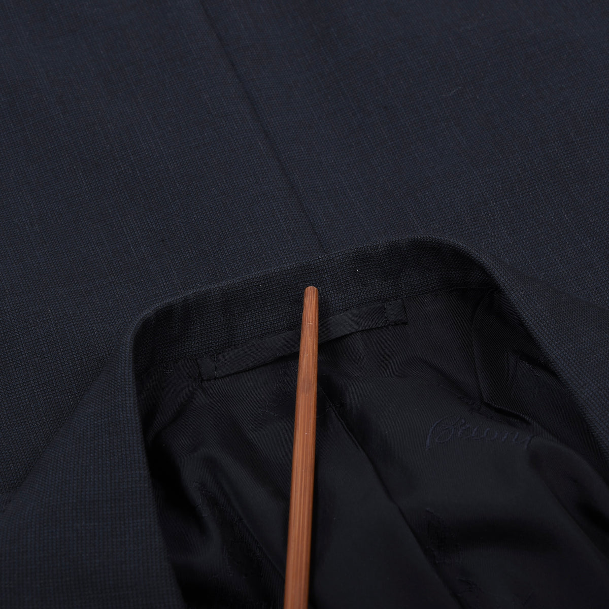 Brioni Super 150s Wolle Maßanfertigung Sakko Made in Italy - Marineblau