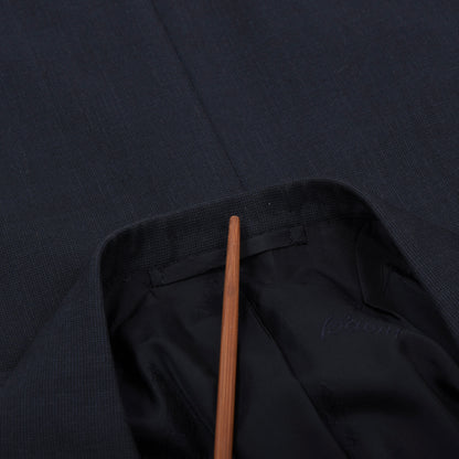 Brioni Super 150s Wolle Maßanfertigung Sakko Made in Italy - Marineblau