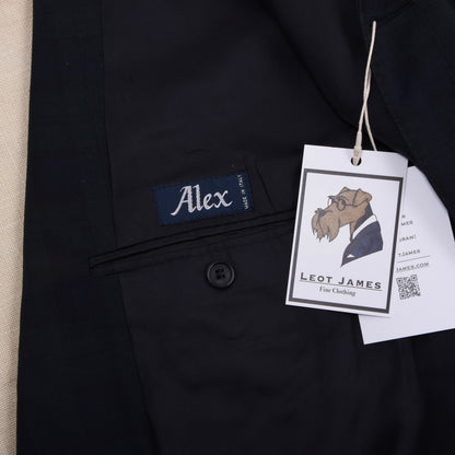 Alex Wool Jacket Made in Italy Size 54  - Blackwatch