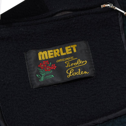 Merlet Tiroler Loden 100% Wool Duffle Coat Size 56 ca. 70cm - Navy Blue
