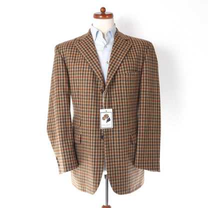 Daks Wool Jacket Size 52 ca. 56cm - Plaid