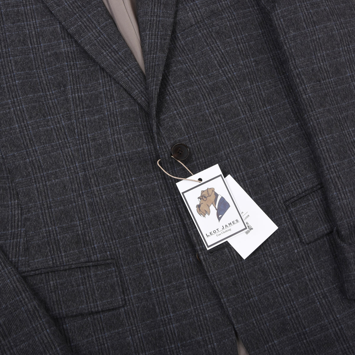 Hugo Boss Wool-Blend Jacket Size 46 - Grey Plaid