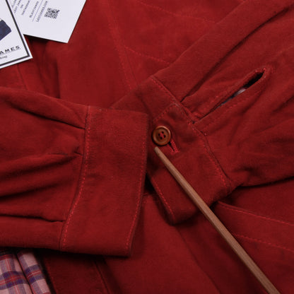 Vintage Schiatti & Co. Suede Blouson/Jacket Made in Italy  - Fire Engine Red