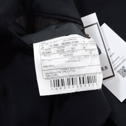 Boglioli Wool Jacket Size 48 Chest ca. 52cm - Navy Blue