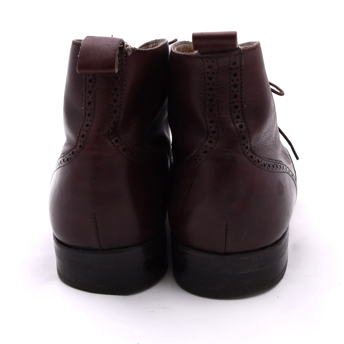 Lederer Brogue Stiefel Gr. 44 Made in Italy – Bordeaux