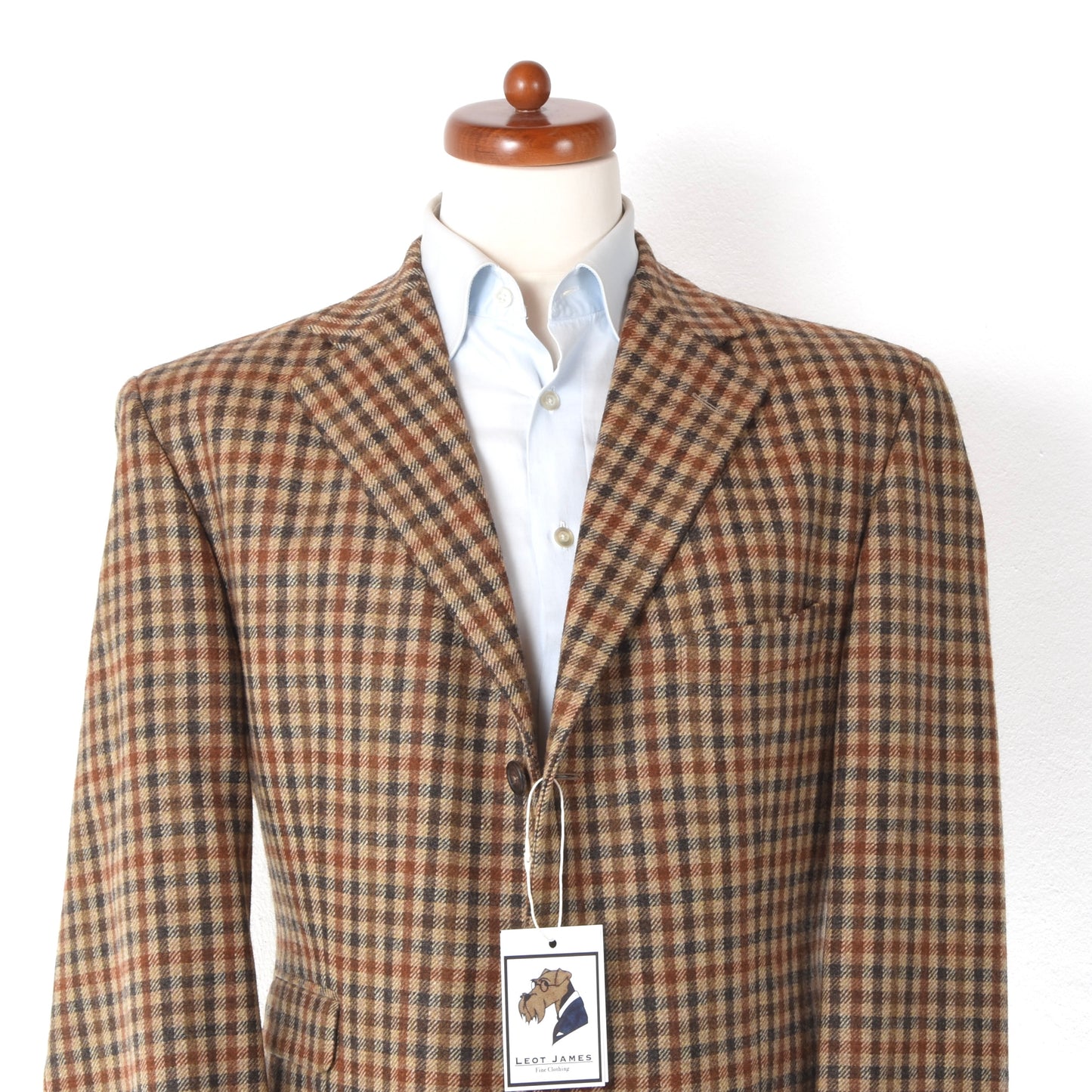 Daks Wool Jacket Size 52 ca. 56cm - Plaid