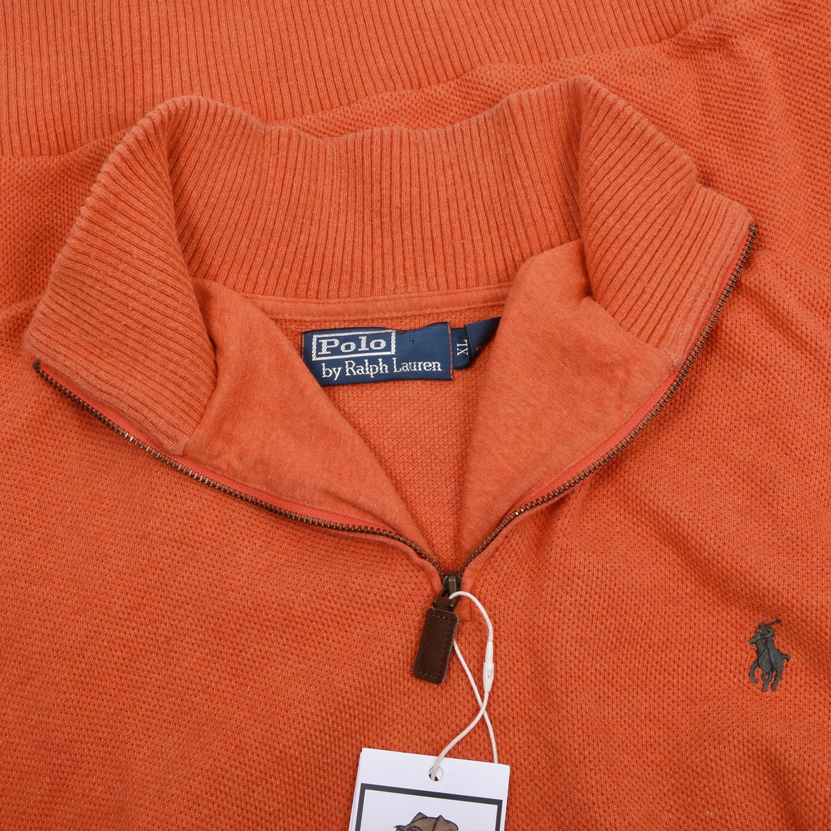 Polo Ralph Lauren 1/4 Zip Pima Cotton Sweater Size XL - Orange